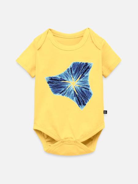 Arktischer Lichtzauber - Baby Premium Kurzarmbody - Pastellgelb