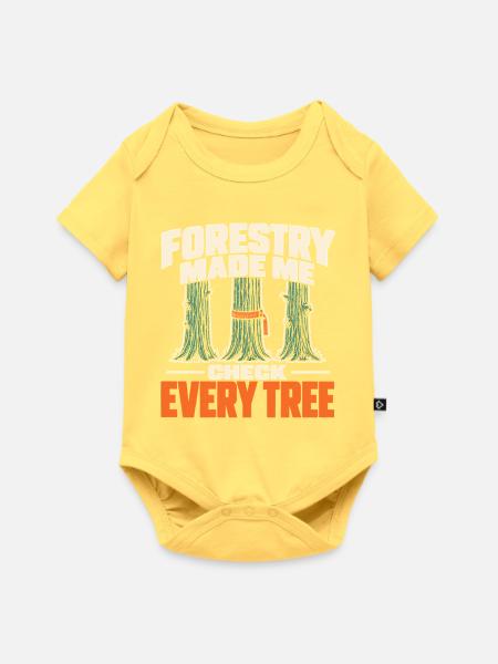 Forstwirtschaft Förster Forstmanagement - Baby Premium Kurzarmbody - Pastellgelb