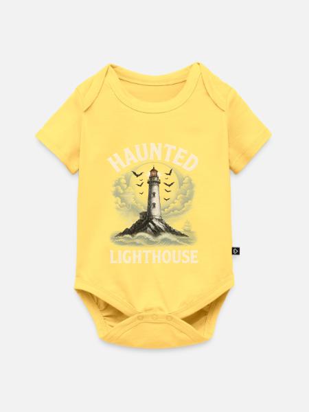 Haunted Lighthouse Leuchtturm Küste - Baby Premium Kurzarmbody - Pastellgelb