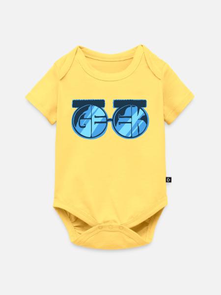 Geek, Cartoon Word - Baby Premium Kurzarmbody - Pastellgelb