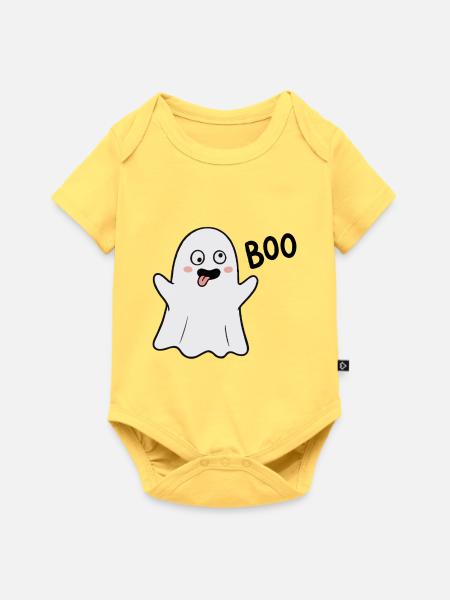 Alberner Geist Buh! - Baby Premium Kurzarmbody - Pastellgelb