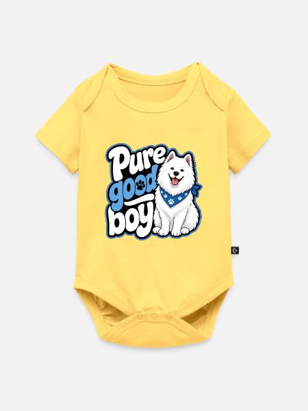Samojeden - Baby Premium Kurzarmbody - Pastellgelb