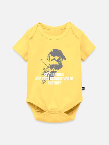 Karl Marx Rebel - Baby Premium Kurzarmbody - Pastellgelb