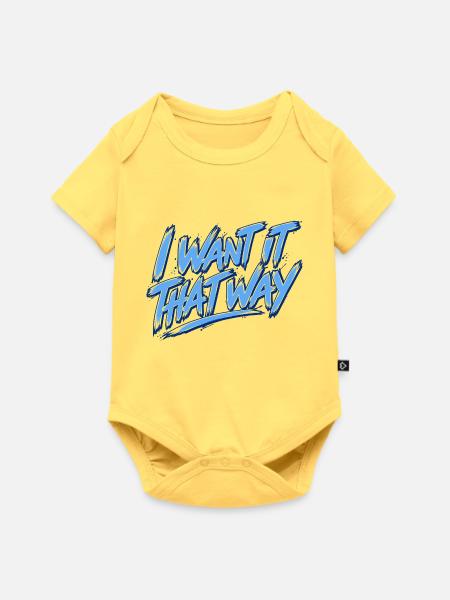 I Want It That Way - Backstreet - Baby Premium Kurzarmbody - Pastellgelb