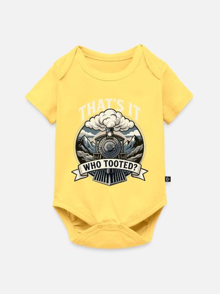 That's Who Tooted – lustiger Zughupen-Eisenbahnfan - Baby Premium Kurzarmbody - Pastellgelb