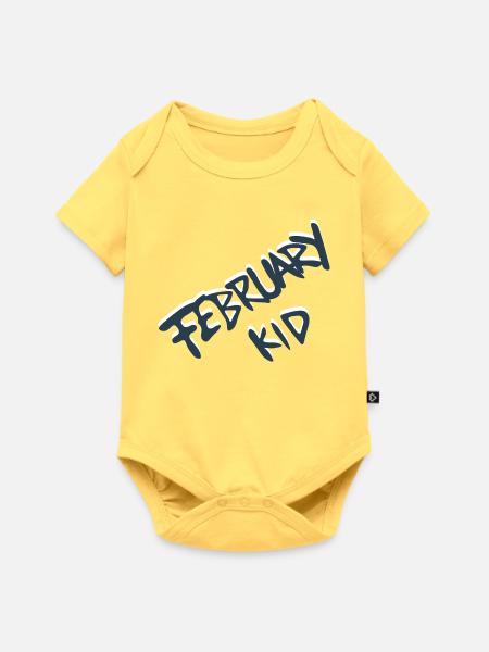 Feedback Kid Graffiti - Baby Premium Kurzarmbody - Pastellgelb