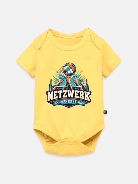 Netzwerk – Gemeinsam hoch hinaus - Baby Premium Kurzarmbody - Pastellgelb
