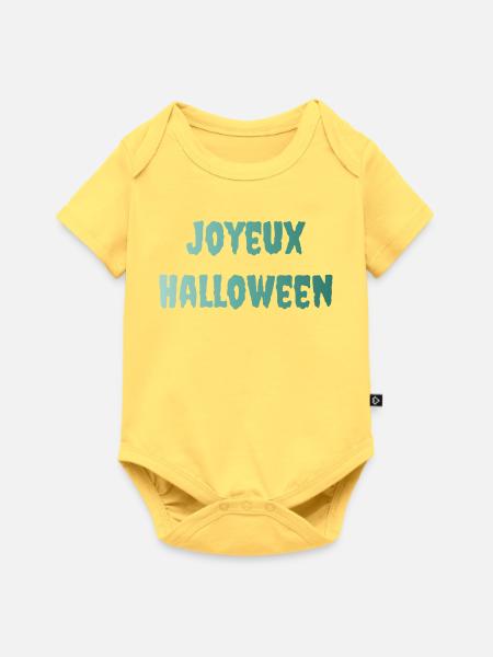 HALLOWEEN. KÜRBIS. HALLOWEEN KÜRBIS - Baby Premium Kurzarmbody - Pastellgelb