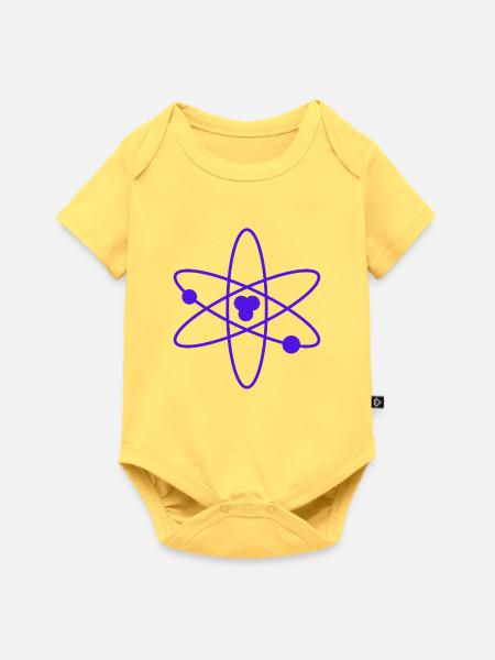 Atom - Baby Premium Kurzarmbody - Pastellgelb