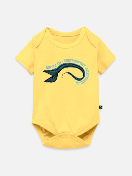 Tiefsee Monster - Pelikanaal - Baby Premium Kurzarmbody - Pastellgelb