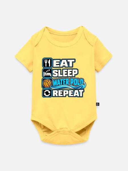 Eat Sleep Water Polo Repeat - Baby Premium Kurzarmbody - Pastellgelb