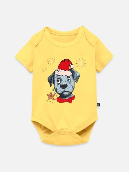 Weihnachten - Baby Premium Kurzarmbody - Pastellgelb