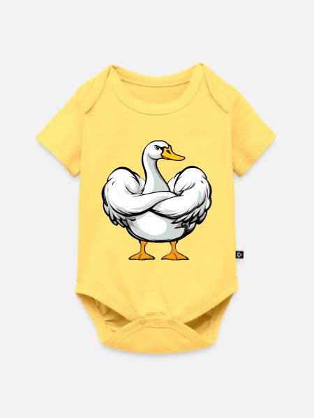Schwan Gym - Baby Premium Kurzarmbody - Pastellgelb