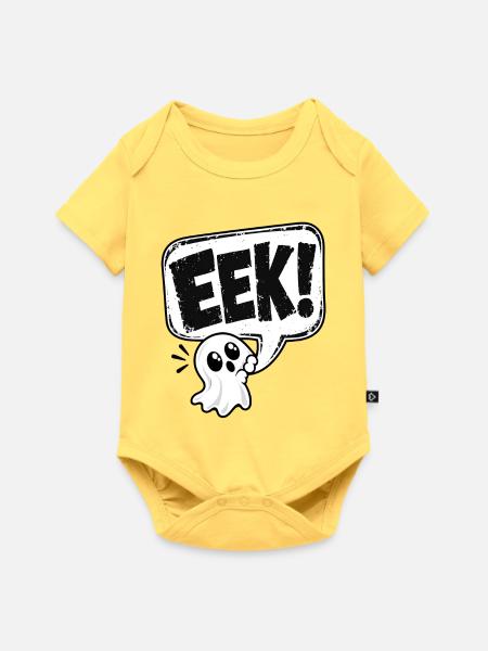 Eek! Süßer Geist Sprechblase - Baby Premium Kurzarmbody - Pastellgelb
