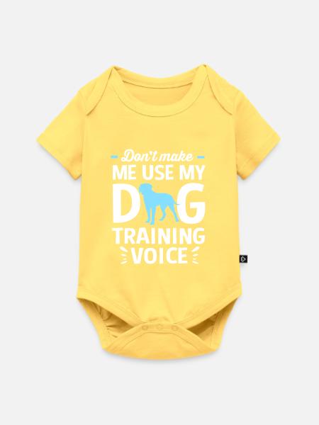 Hundetrainer - Baby Premium Kurzarmbody - Pastellgelb