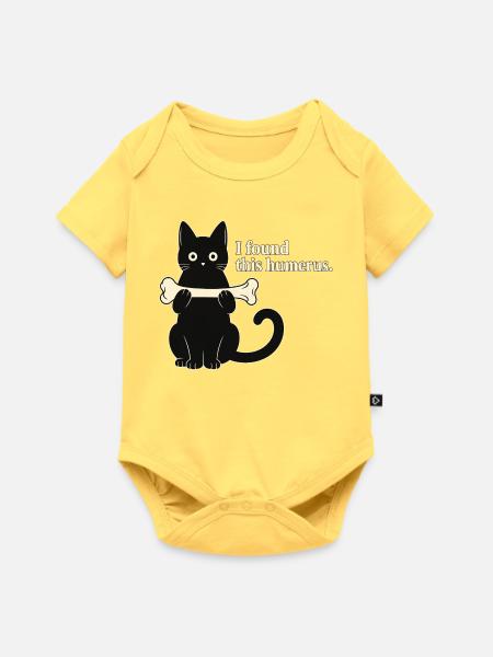 Humerusfund - Baby Premium Kurzarmbody - Pastellgelb
