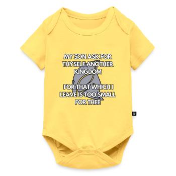 Mein Sohn - Baby Premium Kurzarmbody - Pastellgelb - Vorne