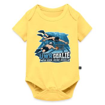 Unterwasser Rugby Goalie - Baby Premium Kurzarmbody - Pastellgelb - Vorne
