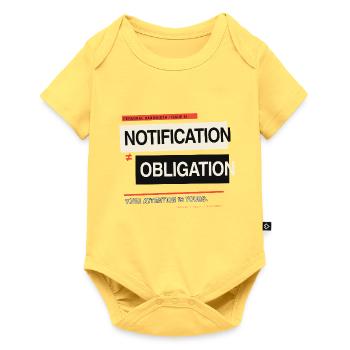 Benachrichtigung ≠ Verpflichtung – Digitale Grenzen - Baby Premium Kurzarmbody - Pastellgelb - Vorne
