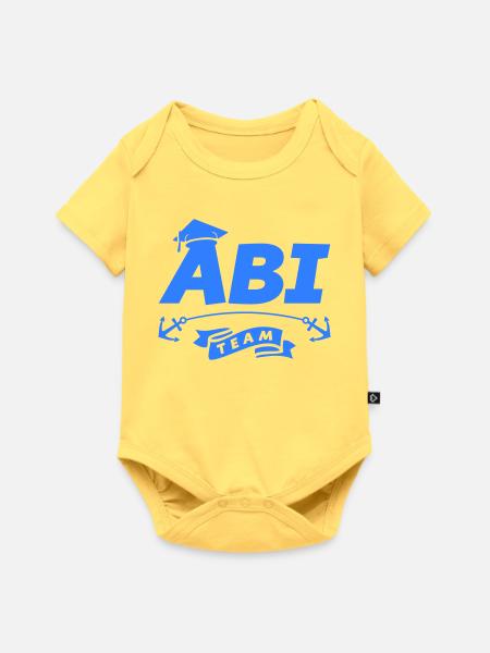 Abi Team Abschlussanker - Baby Premium Kurzarmbody - Pastellgelb