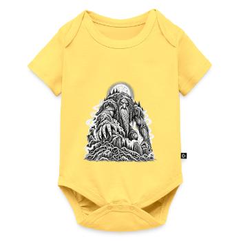 Düsterer Waldtroll im Mondschein - Baby Premium Kurzarmbody - Pastellgelb - Vorne