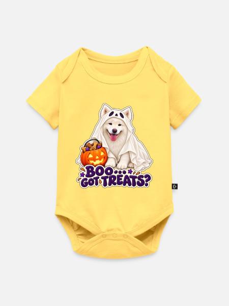 Geisterwelpe Boo Leckerlis - Baby Premium Kurzarmbody - Pastellgelb