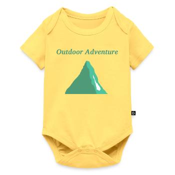 Outdoor - Baby Premium Kurzarmbody - Pastellgelb - Vorne