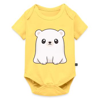 Eisbär - Baby Premium Kurzarmbody - Pastellgelb - Vorne