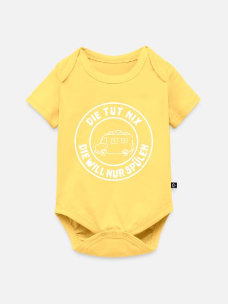 die tut nix womo - Baby Premium Kurzarmbody - Pastellgelb