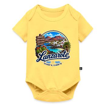 Lanzarote - Islas Canarias - Kanaren - Spanien - Baby Premium Kurzarmbody - Pastellgelb - Vorne