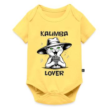 Katzenspiel Kalimba – Kalimba-Liebhaber - Baby Premium Kurzarmbody - Pastellgelb - Vorne
