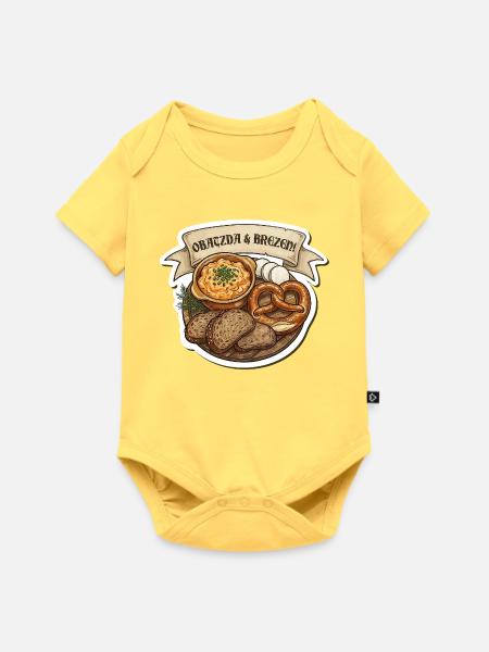 Obazda & Brezen Snackplatte - Baby Premium Kurzarmbody - Pastellgelb