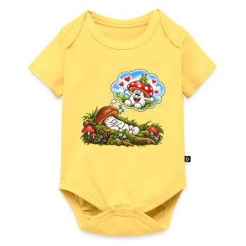 1000205542 - Baby Premium Kurzarmbody - Pastellgelb - Vorne