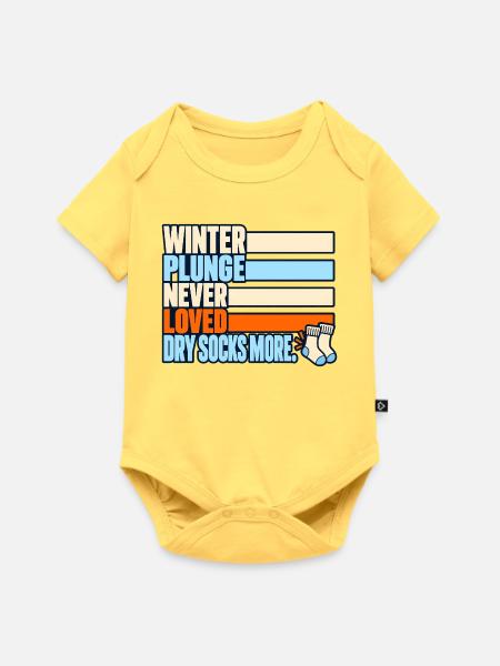 Winter Sprung Kaltwasser-challenge Schwimmfinisher - Baby Premium Kurzarmbody - Pastellgelb