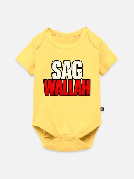 Sag Wallah – Lustiger Statement Spruch - Baby Premium Kurzarmbody - Pastellgelb