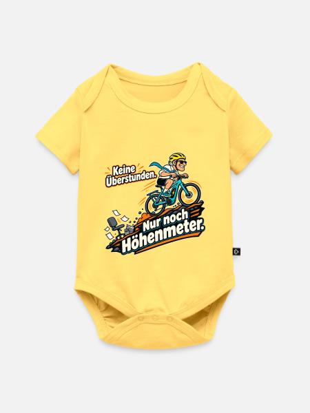 Rentner Fahrrad Ruhestand Spruch - Baby Premium Kurzarmbody - Pastellgelb