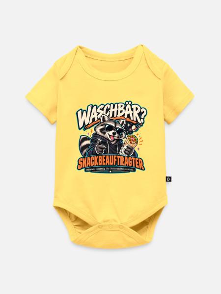Waschbar Snackbeauftragter - Baby Premium Kurzarmbody - Pastellgelb
