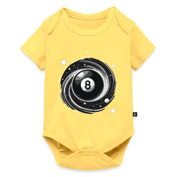 Billard Spiel Billardtisch Snooker Pool Billard - Baby Premium Kurzarmbody - Pastellgelb - Vorne