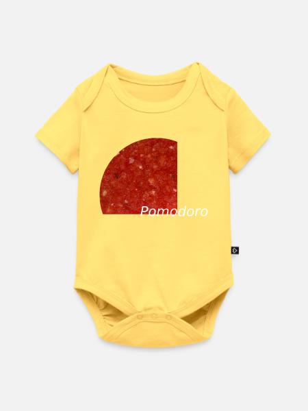 Runde Pizzasauce - Baby Premium Kurzarmbody - Pastellgelb