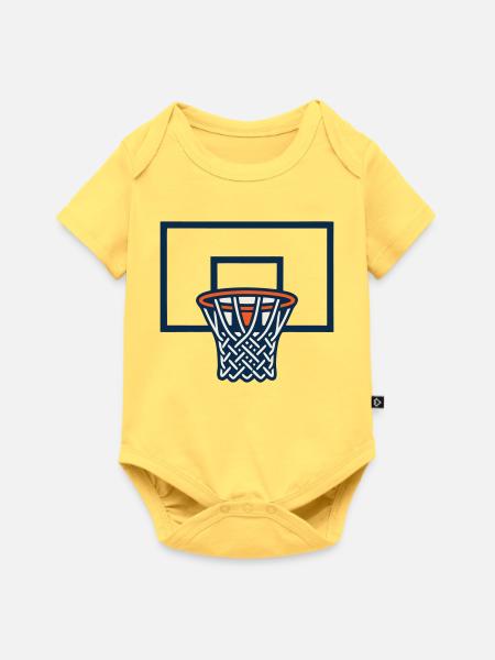 Basketballkorb Brett Logo - Baby Premium Kurzarmbody - Pastellgelb