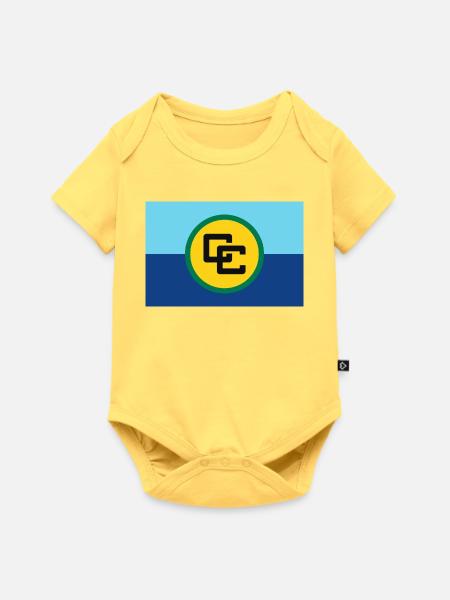 CARICOM Karibische Gemeinschaft – Flagge - Baby Premium Kurzarmbody - Pastellgelb