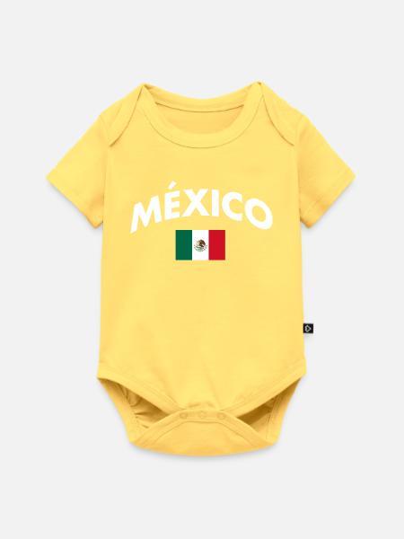 Mexican Mexico - Baby Premium Kurzarmbody - Pastellgelb
