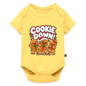 Cookie Down Weihnachtskekse Party - Baby Premium Kurzarmbody - Pastellgelb - Vorne