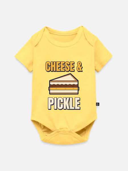 Käse- und Gurken-Klassiker britisches Sandwich - Baby Premium Kurzarmbody - Pastellgelb