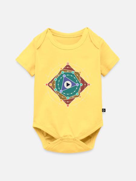 Kreisförmiger 16-Step-Sequenzer, vier Rhythmen - Baby Premium Kurzarmbody - Pastellgelb