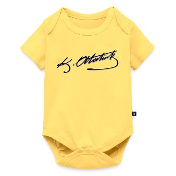 Mustafa Kemal Ataturk imza - Body à manches courtes Premium Bébé - jaune pastel - Devant