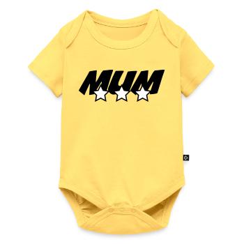 Beste Mama - Muttertag - Baby Premium Kurzarmbody - Pastellgelb - Vorne