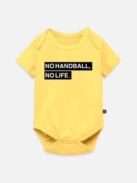 No Handball, no Life - Baby Premium Kurzarmbody - Pastellgelb