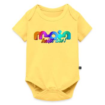 Moin heisst das! - Baby Premium Kurzarmbody - Pastellgelb - Vorne