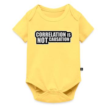 Correlation Is Not Causation Nerd Science - Baby Premium short-sleeve bodysuit - sky yellow - Front